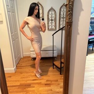 Elegant Nude Bandage Dress